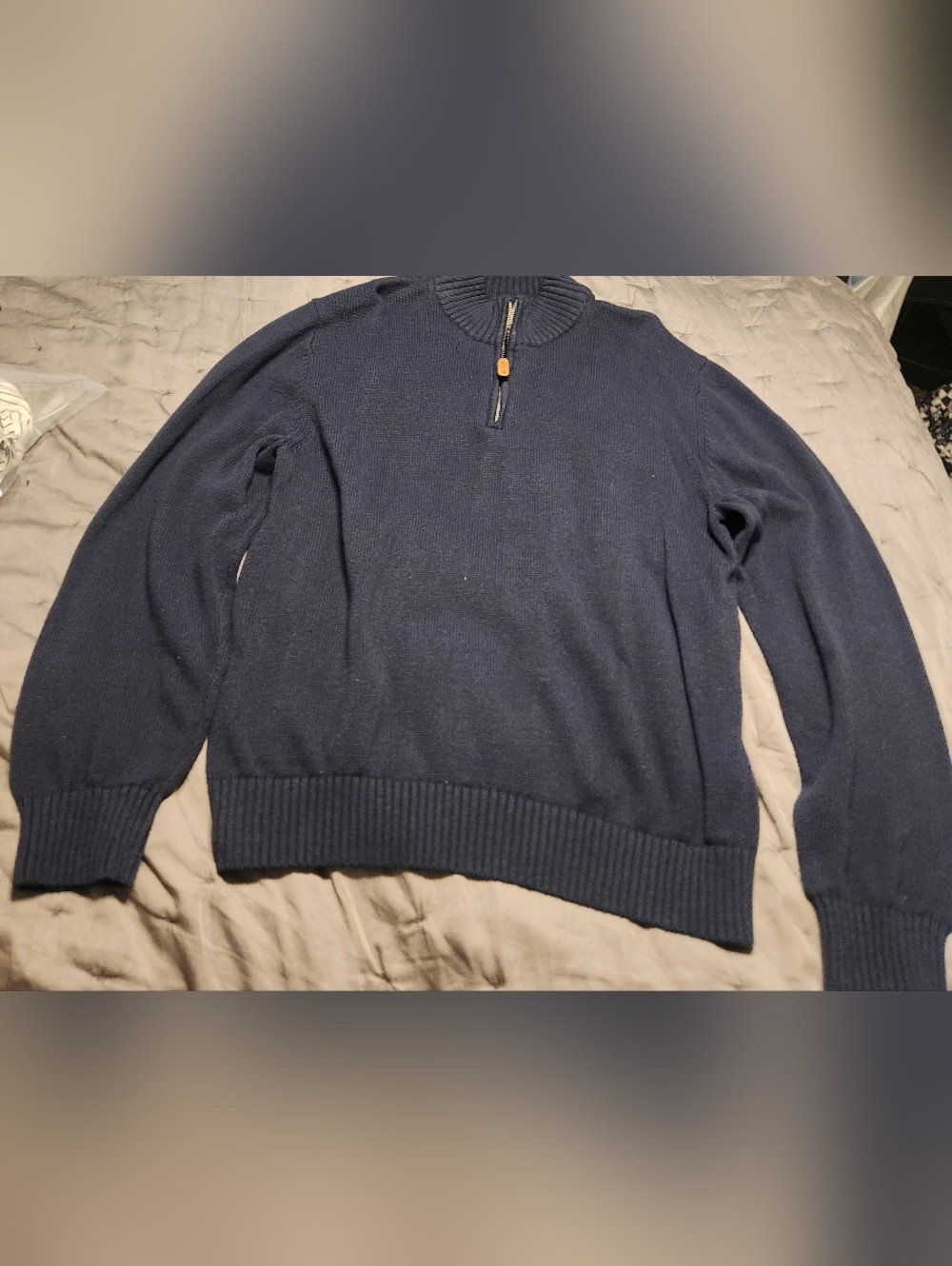 St. John's Bay Navy Half-Zip Knit Pullover